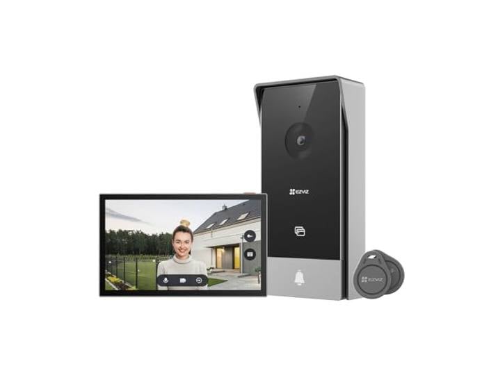 EZVIZ HP5 Interphone Vidéo WiFi Système d'Interphone 1080P\, Moniteur Tactile couleur 7\ \, Sonnette Vidéo à 2 Fils\, Déverrouillage à Distance\, Audio Bidirectionnel\, Vision Nocturne\, Design Fin