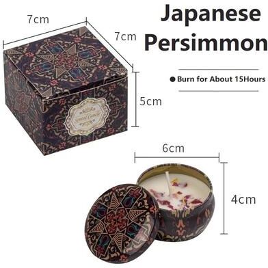 Uplift Treasures Vintage Soy Wax Scented Candle Jar Floral Fragrance Gift persimmon
