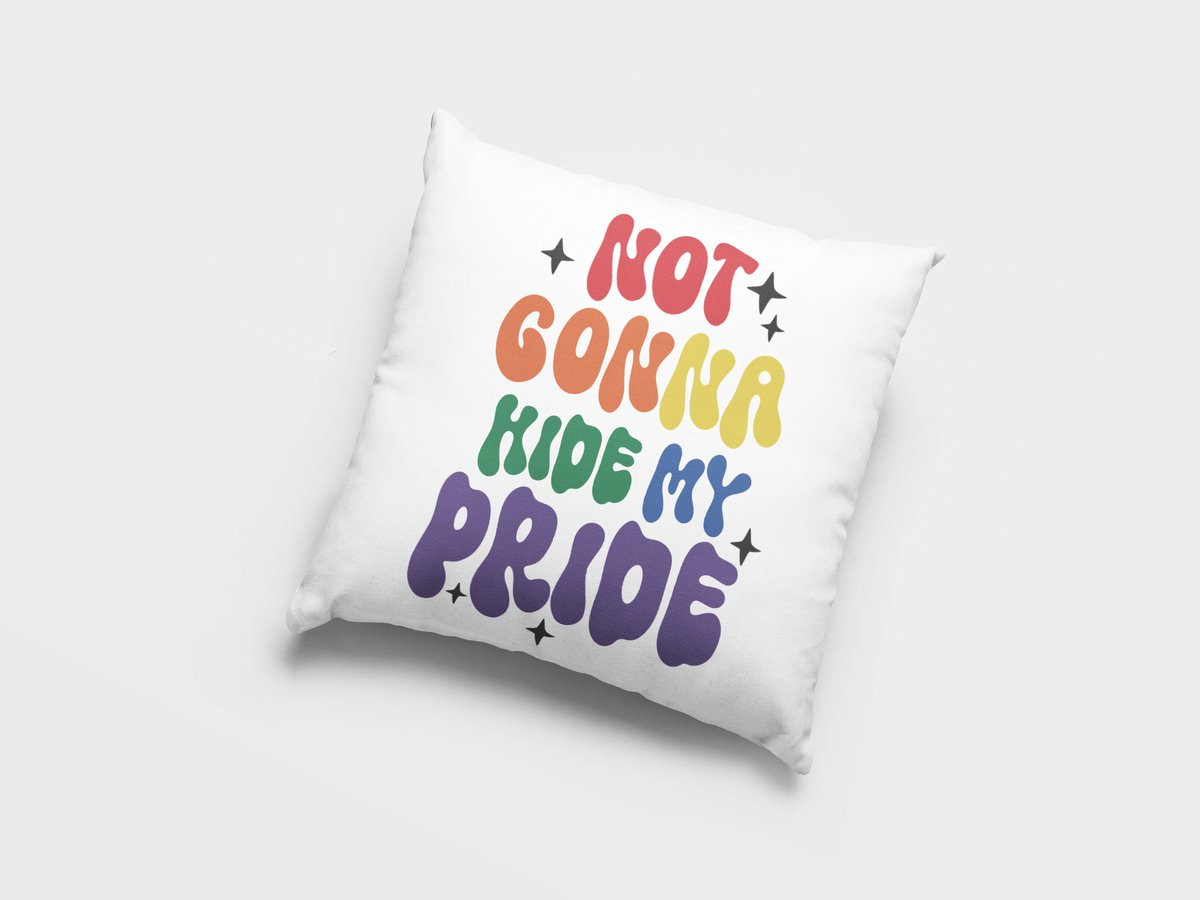 Pride Kussenhoes Regenboog Not Gonna Hide My Pride LGBTQ+ Woondecoratie