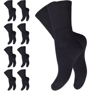 MT-Sport Socken Midi, schwarz, 8 Paar, Midi Socken, Baumwolle, Größe 43 - 46