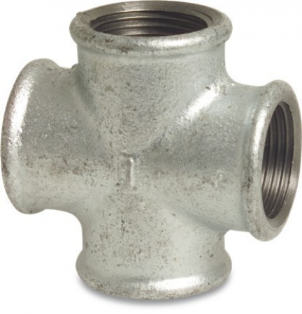 Kreuzstück Temperguss verzinkt IG x IG x IG x IG (Kreuzstück Temperguss verzinkt IG x IG x IG x IG: 3/8" Kreuzstück Temperguss verzinkt) 4.18