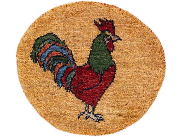 Perser Gabbeh Loribaft Teppich 40x40 Handgeknüpft Modern Orientteppich Perserteppich Rund Wolle