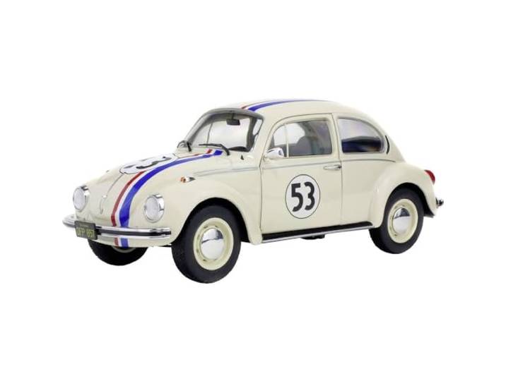 Solido S1800505 VW Kever 1303 Racer #53, schaal 1:18, modelauto, beige