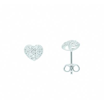 Paar Ohrhänger ADELIA´S "Damen Silberschmuck", silber, Ohrringe, Damen, Silber 925 (Sterlingsilber), 925 Sterling Silber mit Zirkonia Silberschmuck für Damen