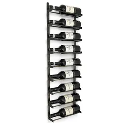 DanDiBo Weinregal Wand Metall Schwarz 240402 Flaschenregal Schmal Wandmontage Wine Rack Weinflaschenhalter Weinhalter Flaschenhalter