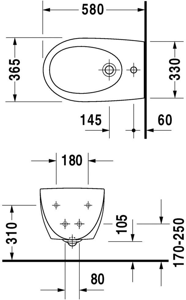 Duravit Architec Wand-Bidet