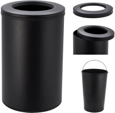 Garvee 10.6 Gal Trash Can, Stainless Steel Round Garbage Can with Removable Inner Bucket for Offices, Kitchen & Bathroom