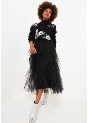 Plus Size Women's Tulle Midi Skirt by Joe Browns in Black (Size 18/20)