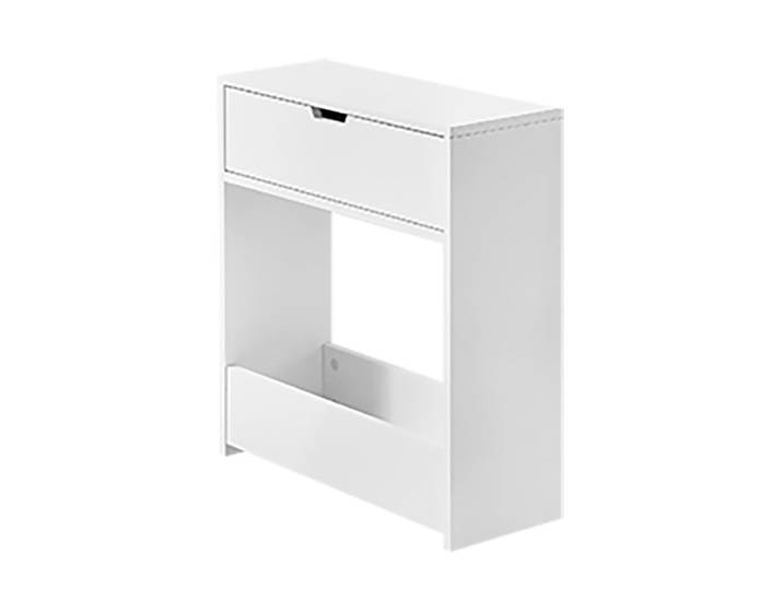 Meuble wc pour papier toilette effet bois blanc