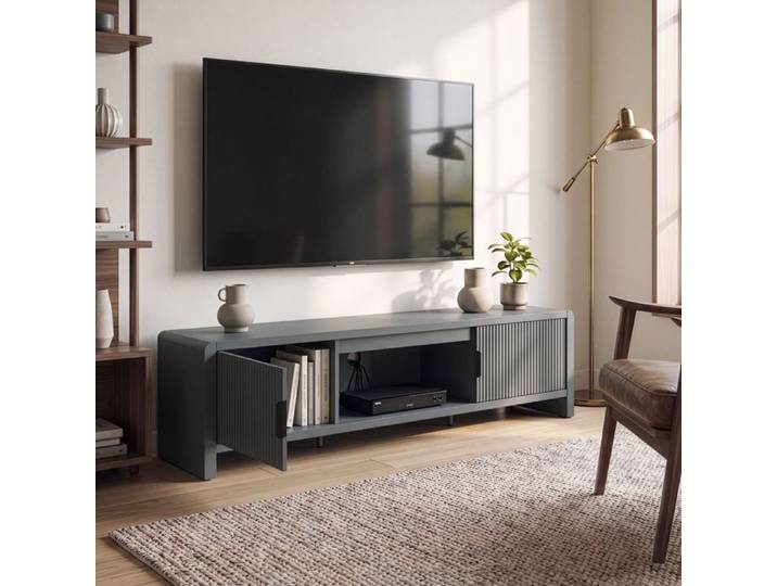 Meuble TV Lukkodso 150 x 40 x 40 cm gris