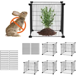 VEVOR 5er-Pack Pflanzenschutz vor Tieren, 15,35 x 15,35 Zoll Pflanzenschutz aus Hühnerdraht, Pflanzenkäfige für Pflanzen im Freien, Blumen und Gemüse, hält Hasen, Hühner und Eichhörnchen fern, 20-teiliges Metallgeflecht