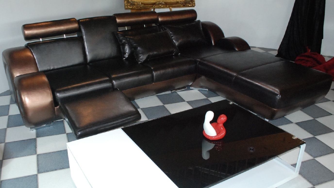 Elegante Designer Eckcouch Berlin II Ledersofa Ecksofa Sofa Couch Relaxfunktion