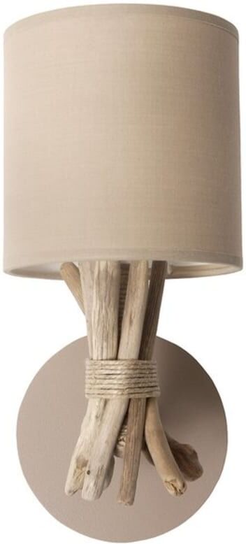Coc'art Applique murale en bois recyclé taupe Taupe 26x26x13cm