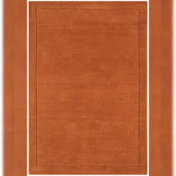 Wollteppich handgewebt strukturiert | 120x170cm, Florhöhe 0,9cm, Gesamthöhe 1,9cm | Terrakotta | warm, gemütlich | Schlafzimmer | STOW | Kadima Design