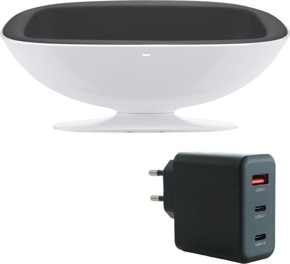 Lava Music Space Charger 36 Laadstation, grijs, inclusief netadapter