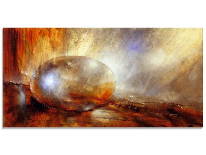Glasbild ARTLAND Brainstorming , gold (farbe bild(er): goldfarben), B:100cm H:50cm, Bilder, Glasbild, in verschiedenen Grössen