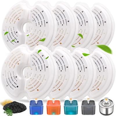 Uplift Picks 8 Pack Activated Carbon Cat Fountain Replacement Filters 4 Pcs