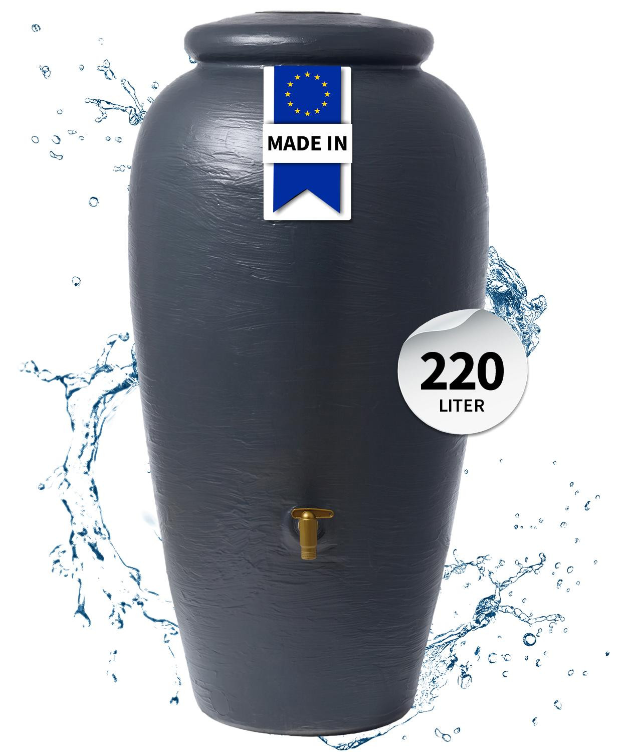 4rain AMPHORA regenton 220 L grafietgrijs
