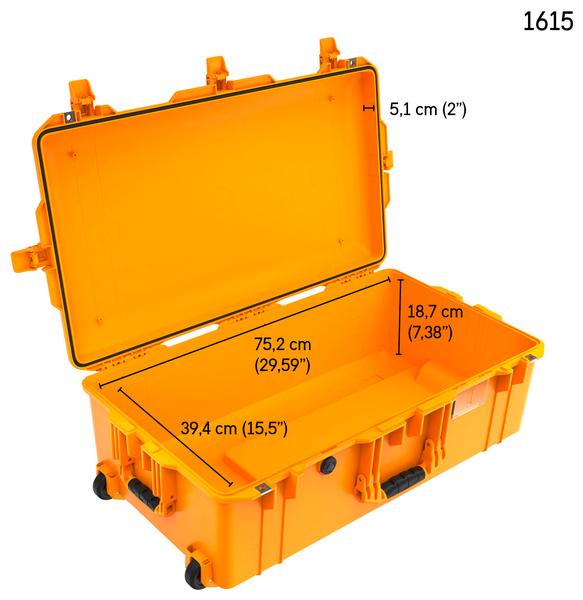 Peli 1615 Air Foam Yellow giallo