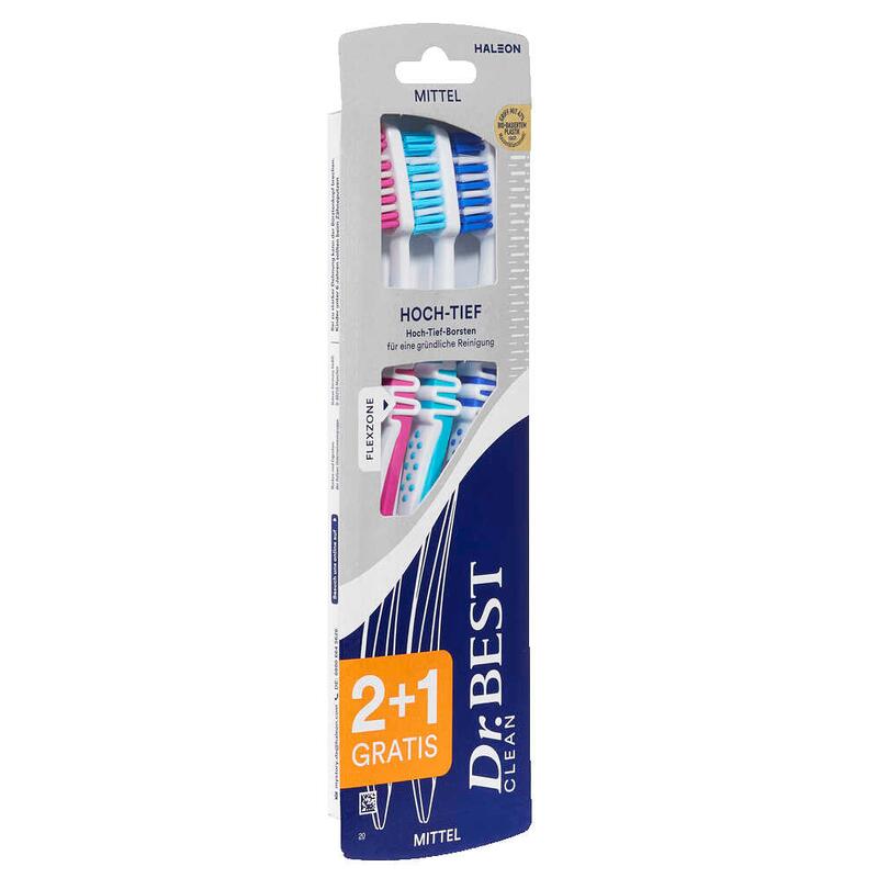 Dr.Best Zahnbürsten Hoch-Tief, 3 St. 4956142009