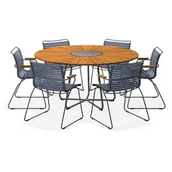 HOUE CLICK Gartenmöbel Set – 6 Personen mit CIRCLE Tisch rund 150cm