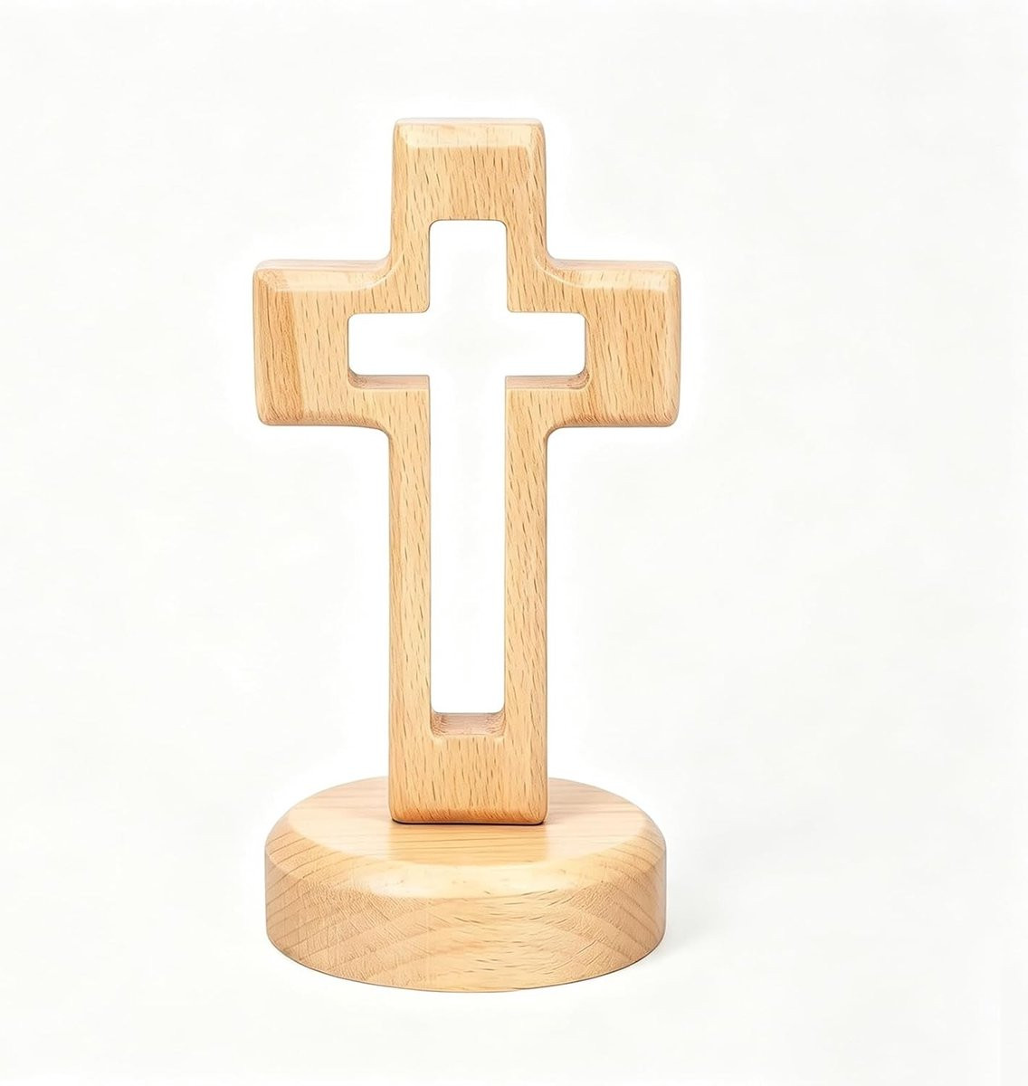 Set van houten heilige kruisbeeldjes voor decoratie van uw interieur