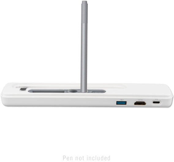 4smarts Active 4in1 USB-Hub m. Microsoft Surface Pen Holder - Hvid