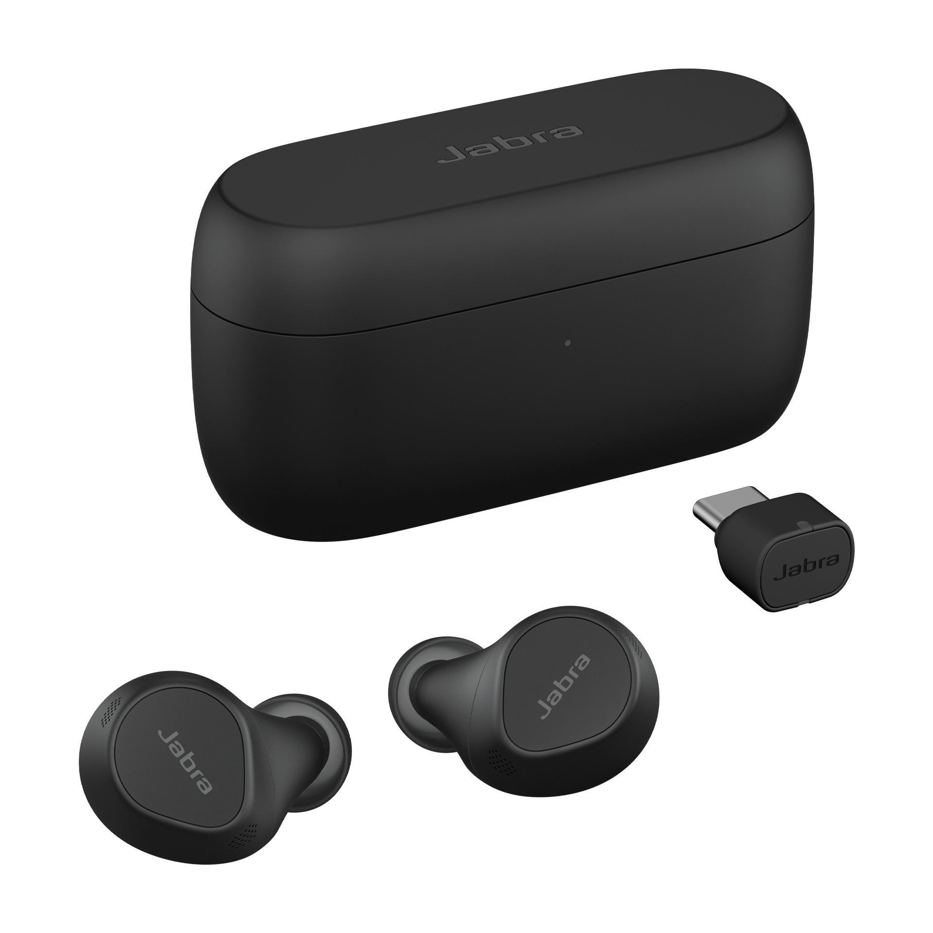 Jabra Evolve2 Buds Schwarz, In-Ear-Kopfhörer-/Headset, UC, kabellos, Bluetooth, Link 380 USB-C Empfänger, inkl. Ladepad (Induktionsladepad für das Case)