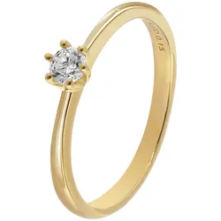 GLIZZ GL8658 Damenring mit Lab Grown Diamant 0,15 ct Gold 333 Brillantring, 52/16,6