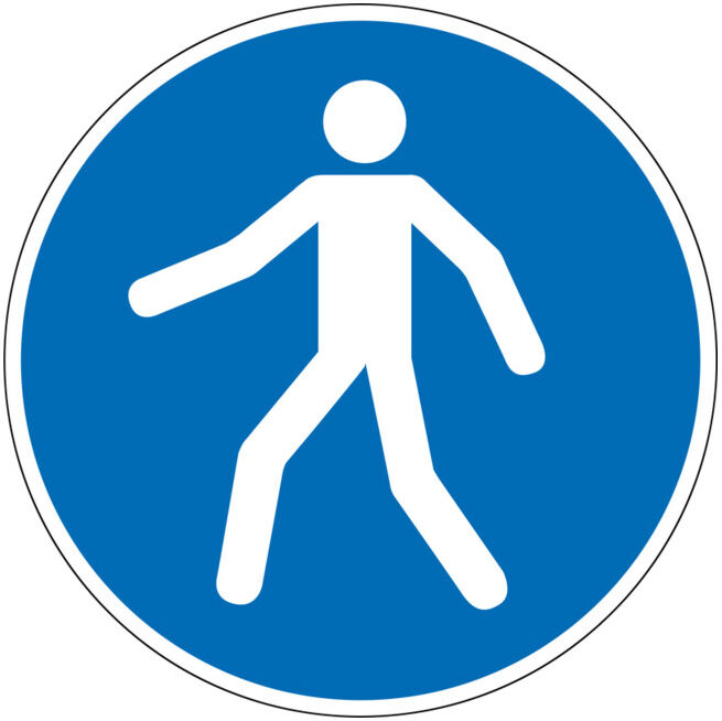 Panneau d'obligation Eichner Utiliser le chemin pour piétons (9225-11030-010)