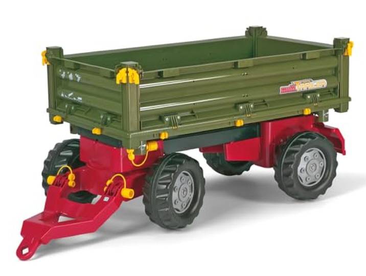 ROLLY TOYS 125005 - rollyMulti Trailer für Trettraktoren (für Kinder von 3-10 Jahre, Dreiseitenkipper)