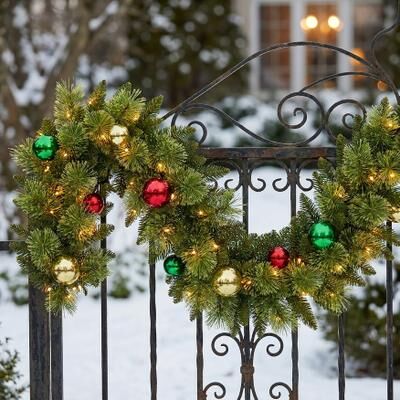 9 Ft. Pre-lit Decorated Garland by BrylaneHome in Green