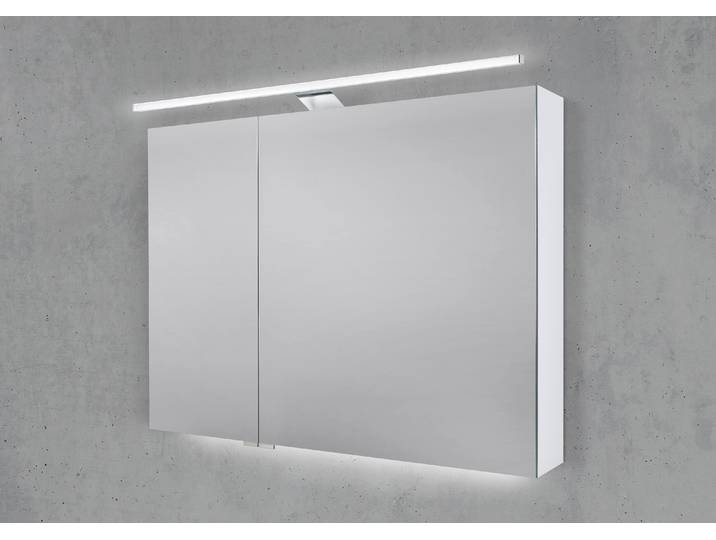 Spiegelschrank 90 cm mit MULTI Light LED Beleuchtung, Doppelspiegeltüren