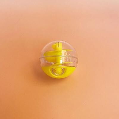 Inspired Finds Interactive Treat Dispensing Puzzle Ball For Cats & Slow Feeding Enrichment yellow