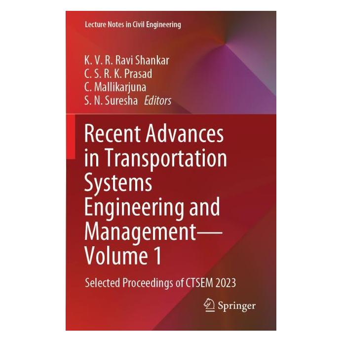 Springer Recent Advances in Transportation Systems Engineering and Management-Volume 1 (Englisch) (69178074)