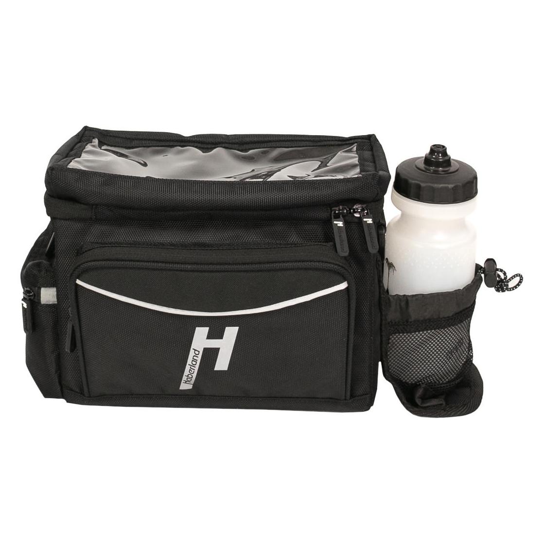 Haberland Maxi Fahrradtasche Lenkertasche 8L Schwarz incl. Klickfix E-Bike Adapter (8 l, Lenkertasche) (LKF320 00 E)