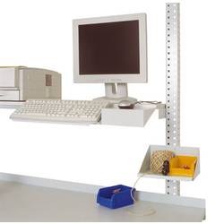 Manuflex ZB3550.7016 Tastaturträger mit Mousefläche zur Befestigung an Ablage-Konsole und Gerätebrücke RAL7016 anthrazit