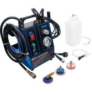 BGS-technic Bremsenentlüftungsgerät 70909, netzbetrieben, für Bremsen- und Kupplungssystem, E20 (Ø 45mm), 5 Liter