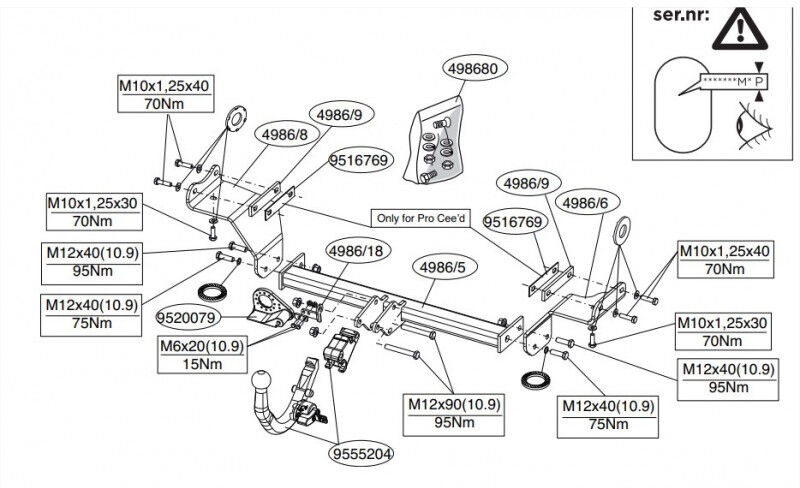 Attelage Kia Pro Cee'd uniquement 3 portes (01/07-05/12) RDSOD
