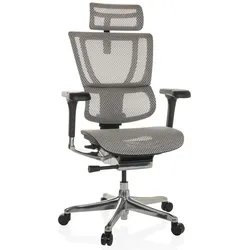 Bürostuhl / Chefsessel ERGOHUMAN SLIM GEN2 Netzstoff hellgrau hjh OFFICE