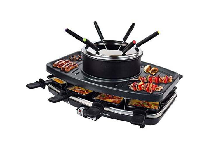 Syntrox Germany Freiburg 3 in 1 Raclette-Grill-Fondue-für 8 Personen