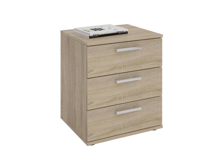 CARO-Möbel Nachttisch Mariella Sonoma Eiche, Mode, 45x53x38 cm, Schlafzimmer, Nachtkästchen