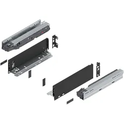 Blum, Schubladenauszüge, Legrabox pure H N 1 Paar 40kg 300mm Tip On Vollauszug carbonschwarz
