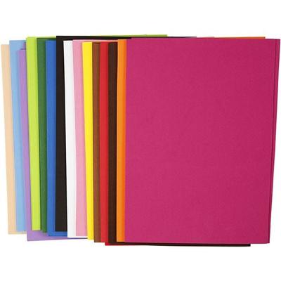 Creativ Company EVA-Schaumstoff, A4, 210x297 mm, Dicke 2 mm, 30 Blatt sortiert