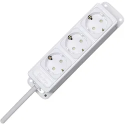 Kopp, Steckdosenleiste, Steckdosenleiste ohne Schalter 3fach Arktis-Weiss Schutzkontakt 127494010 (3x, CEE 7/4, 5 m)