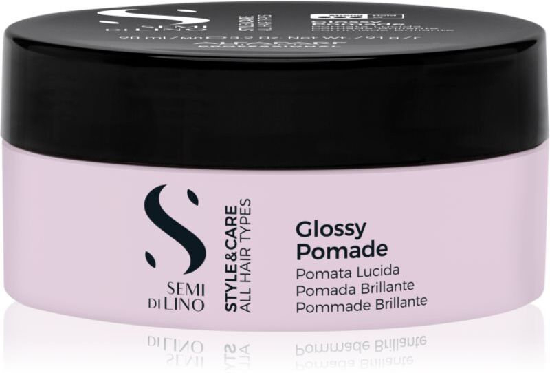 Alfaparf Milano Semi di Lino Style&Care Glossy Pomade cire coiffante pour dompter et modeler sa coiffure brillance intense 100 ml