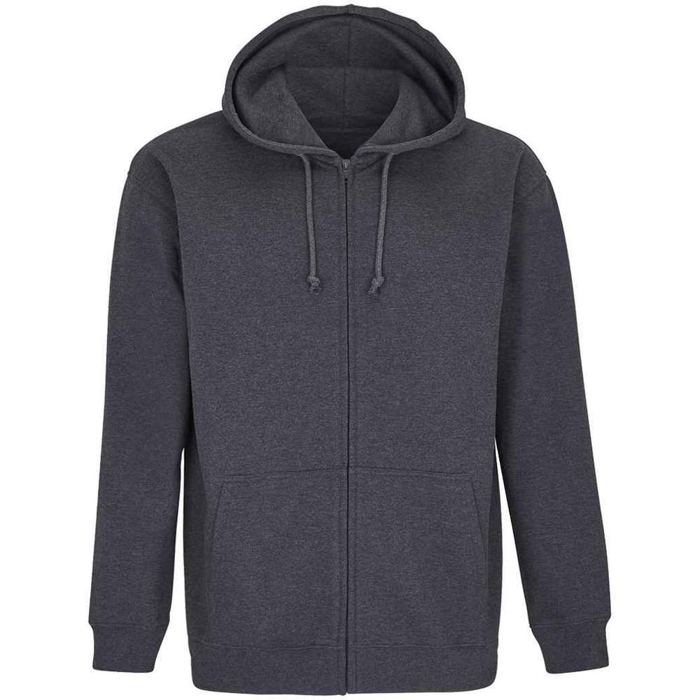SOLS Volwassen uniseks Carter Marl Full Zip Hoodie (Houtskool mergel)