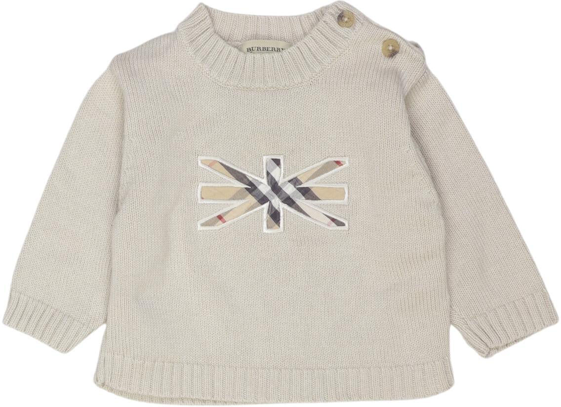 Burberry Mädchen Pullover, Beige, Gr. EU 68, Baumwolle - Second Hand