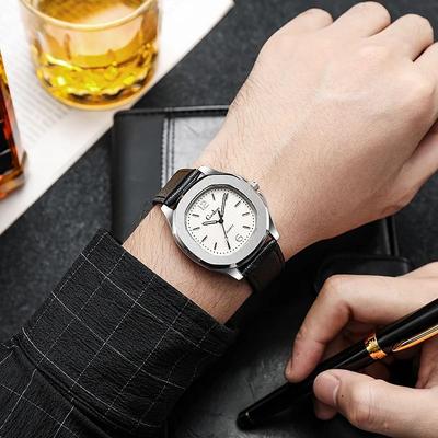 Uplifted Goods Classic Mens Sport Style Wristwatch black Silver