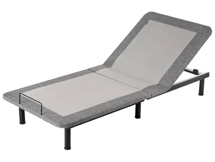 Lattenrost gepolstert grau elektrisch 80x200 cm mit Fernbedienung Brunoy